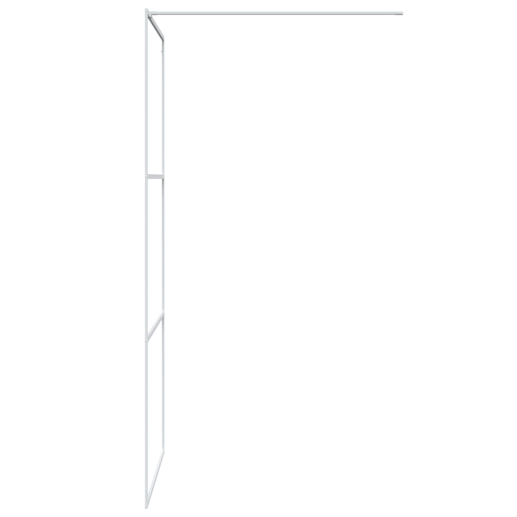vidaXL Inloopdouchewand 90x195 cm transparant ESG-glas wit - Afbeelding 4