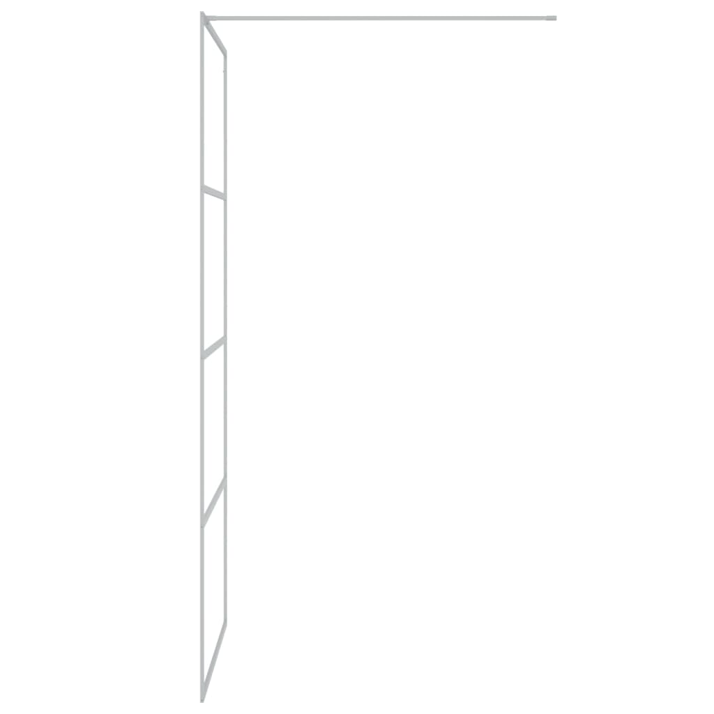 vidaXL Inloopdouchewand 90x195 cm transparant ESG-glas zilverkleurig - Image 4