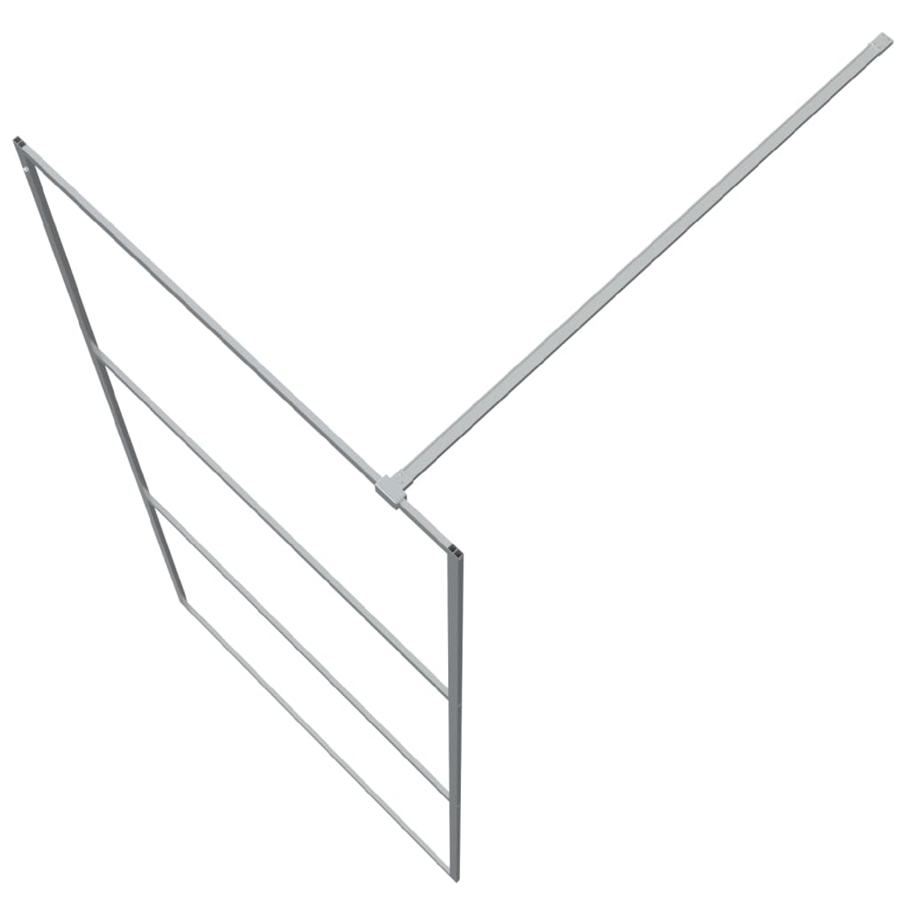 vidaXL Inloopdouchewand 90x195 cm transparant ESG-glas zilverkleurig - Afbeelding 5