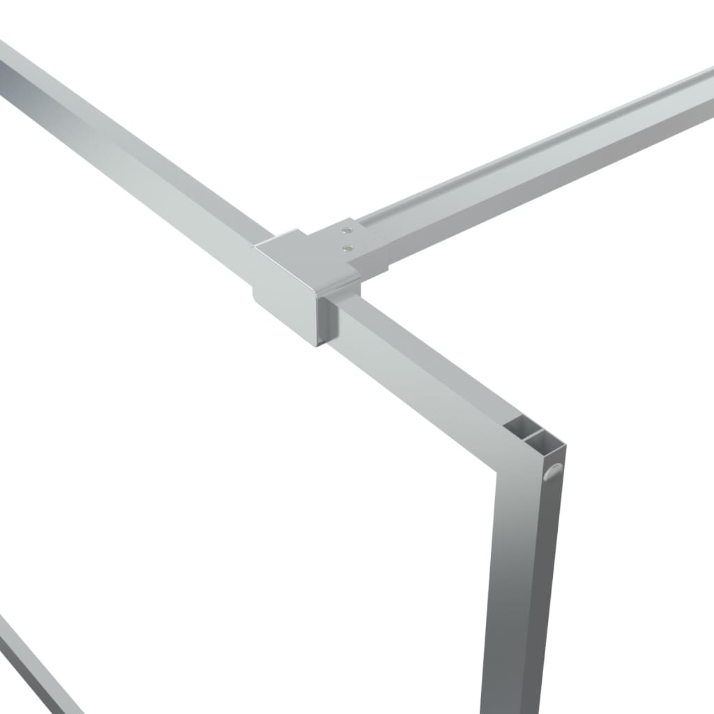 vidaXL Inloopdouchewand 90x195 cm transparant ESG-glas zilverkleurig - Image 6