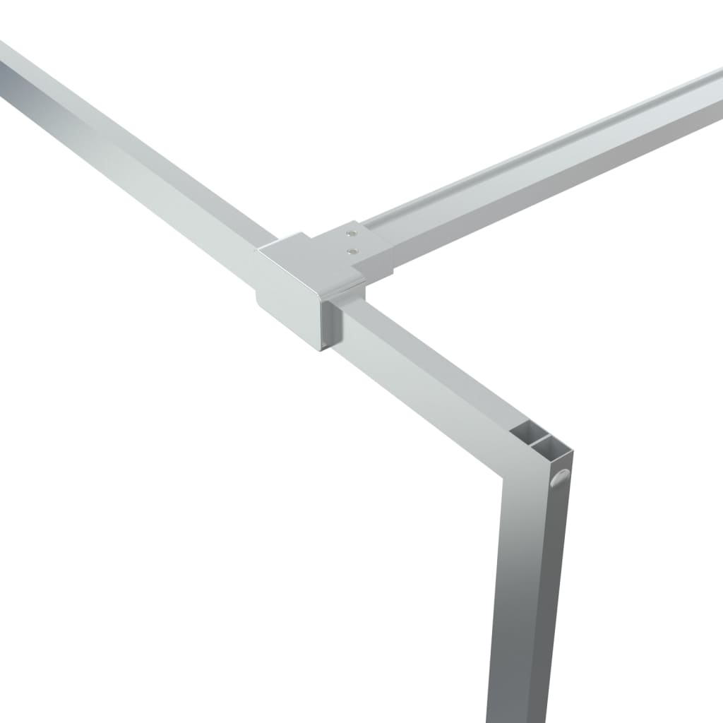 vidaXL Inloopdouchewand 90x195 cm transparant ESG-glas zilverkleurig - Afbeelding 6