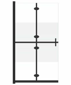 vidaXL Inloopdouchewand inklapbaar 100x190 cm ESG-glas halfmat
