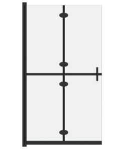 vidaXL Inloopdouchewand inklapbaar 100x190 cm ESG-glas mat