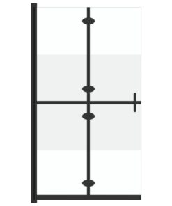 vidaXL Inloopdouchewand inklapbaar 110x190 cm ESG-glas halfmat