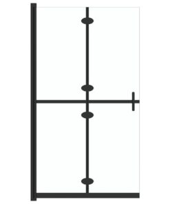 vidaXL Inloopdouchewand inklapbaar 110x190 cm ESG-glas transparant