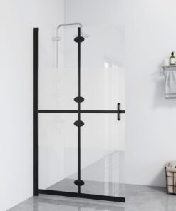 vidaXL Inloopdouchewand inklapbaar 120x190 cm ESG-glas halfmat
