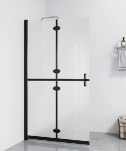 vidaXL Inloopdouchewand inklapbaar 120x190 cm ESG-glas mat