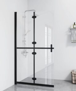 vidaXL Inloopdouchewand inklapbaar 120x190 cm ESG-glas transparant
