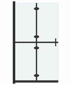 vidaXL Inloopdouchewand inklapbaar 70x190 cm ESG-glas mat
