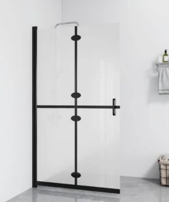 vidaXL Inloopdouchewand inklapbaar 70x190 cm ESG-glas mat