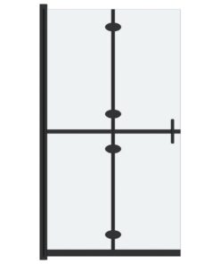 vidaXL Inloopdouchewand inklapbaar 80x190 cm ESG-glas mat