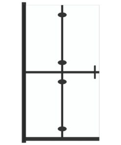 vidaXL Inloopdouchewand inklapbaar 80x190 cm ESG-glas transparant