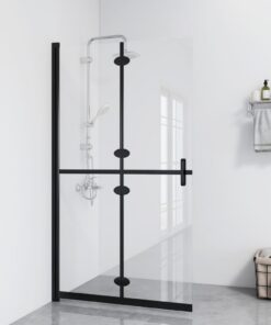 vidaXL Inloopdouchewand inklapbaar 80x190 cm ESG-glas transparant