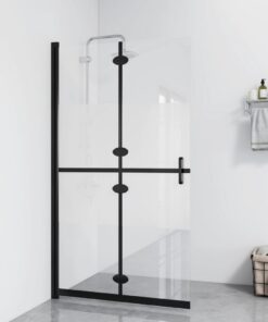 vidaXL Inloopdouchewand inklapbaar 90x190 cm ESG-glas halfmat