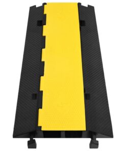vidaXL Kabelbeschermer drempel met 2 tunnels 100 cm rubber