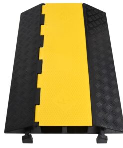 vidaXL Kabelbeschermer drempel met 2 tunnels 90 cm rubber