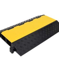 vidaXL Kabelbeschermer drempel met 2 tunnels 90 cm rubber