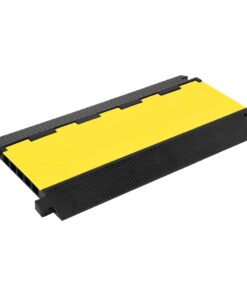 vidaXL Kabelbeschermer drempel met 5 tunnels 90 cm rubber