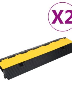 vidaXL Kabelbeschermers drempel met 2 tunnels 2 st 100 cm rubber