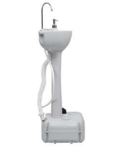 vidaXL Kampeerwasbak draagbaar 20 L grijs