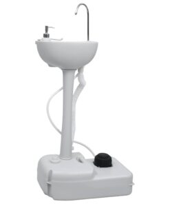 vidaXL Kampeerwasbak draagbaar 20 L grijs