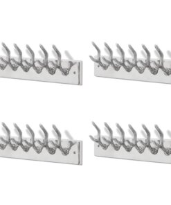 vidaXL Kapstokken 4 st aluminium zilverkleurig
