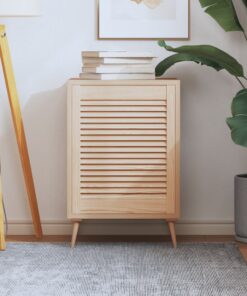 vidaXL Kastdeur met lamellen 61