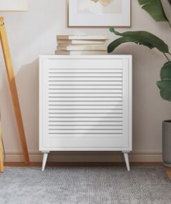 vidaXL Kastdeur met lamellen 61