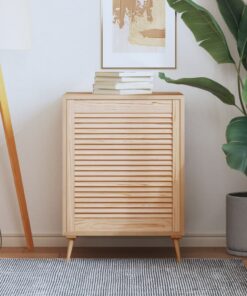 vidaXL Kastdeur met lamellen 69x59