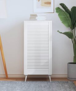 vidaXL Kastdeur met lamellen 99