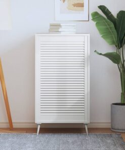 vidaXL Kastdeur met lamellen 99