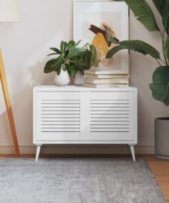 vidaXL Kastdeuren met lamellen 2 st 39