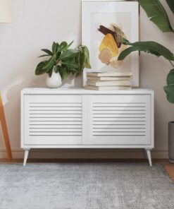 vidaXL Kastdeuren met lamellen 2 st 39