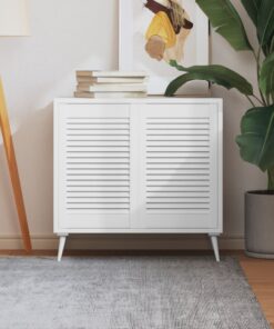 vidaXL Kastdeuren met lamellen 2 st 61