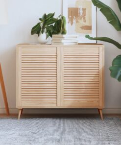 vidaXL Kastdeuren met lamellen 2 st 69x49