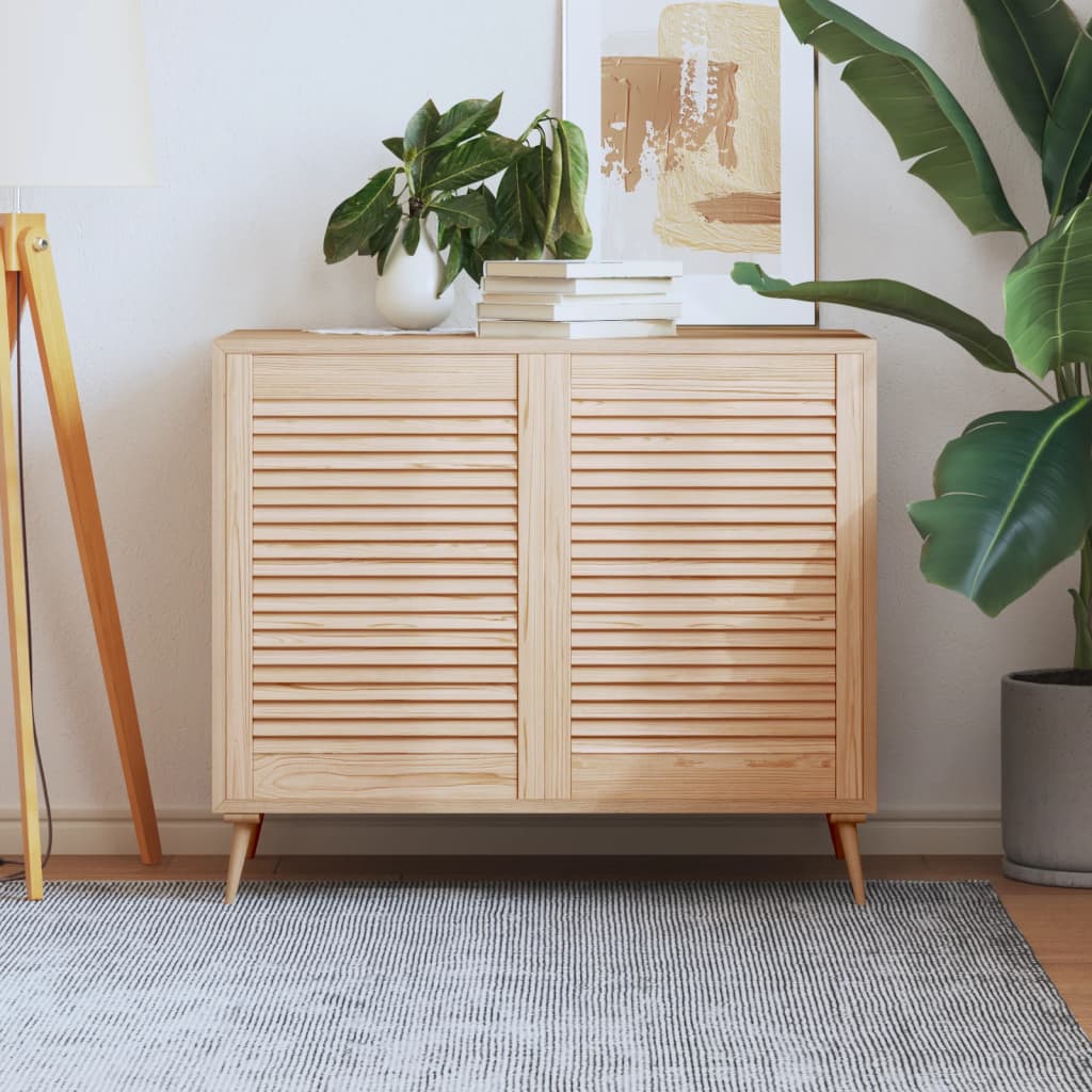 vidaXL Kastdeuren met lamellen 2 st 69x49