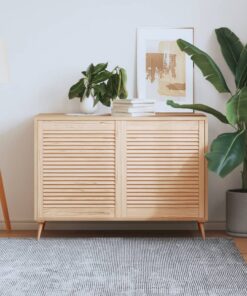 vidaXL Kastdeuren met lamellen 2 st 69x59