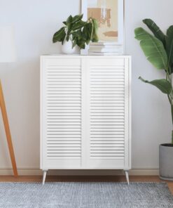 vidaXL Kastdeuren met lamellen 2 st 99