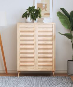 vidaXL Kastdeuren met lamellen 2 st 99