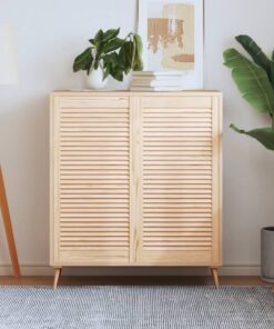 vidaXL Kastdeuren met lamellen 2 st 99