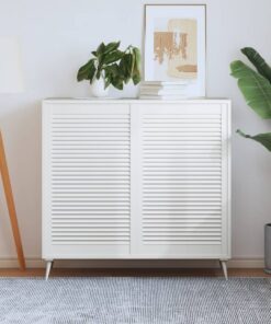 vidaXL Kastdeuren met lamellen 2 st 99