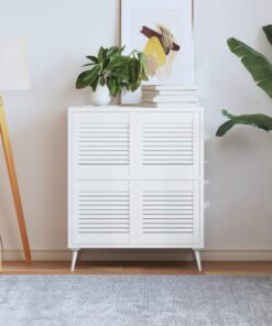 vidaXL Kastdeuren met lamellen 4 st 39