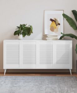 vidaXL Kastdeuren met lamellen 4 st 61