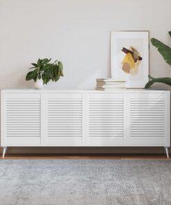 vidaXL Kastdeuren met lamellen 4 st 61