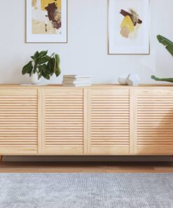 vidaXL Kastdeuren met lamellen 4 st 69x49