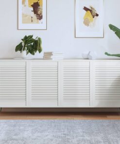 vidaXL Kastdeuren met lamellen 4 st 69x49