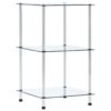 vidaXL Kastje 3-laags 40x40x67 cm gehard glas transparant