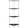 vidaXL Kastje 4-laags 30x30x100 cm gehard glas zwart
