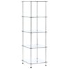 vidaXL Kastje 5-laags 40x40x130 cm gehard glas transparant