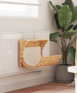 vidaXL Kattenbed met kussen 37x20x20 cm waterhyacint